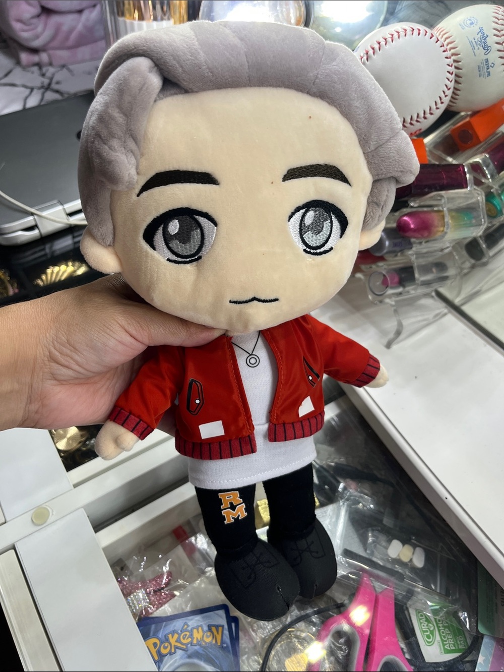 K-Pop Idol RM from BTS Plush Doll in Red Jacket